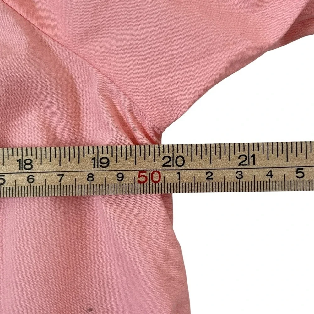 Smith & Quinn Top Womens Small Pink Navy Ric Rac Off Shoulder New Cotton Blouse - Picture 12 of 13